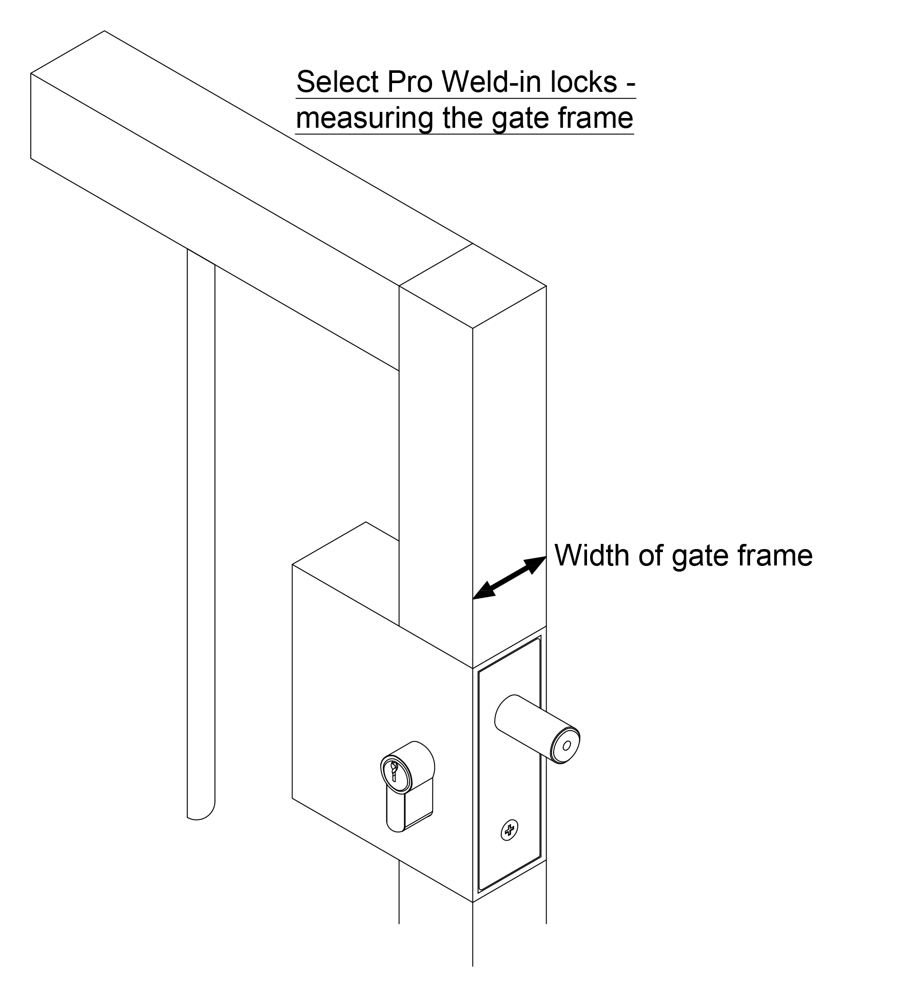 WeldIn Latch Deadlock Gatemaster Locks