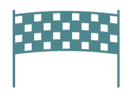 Icon of checked finish line flag 