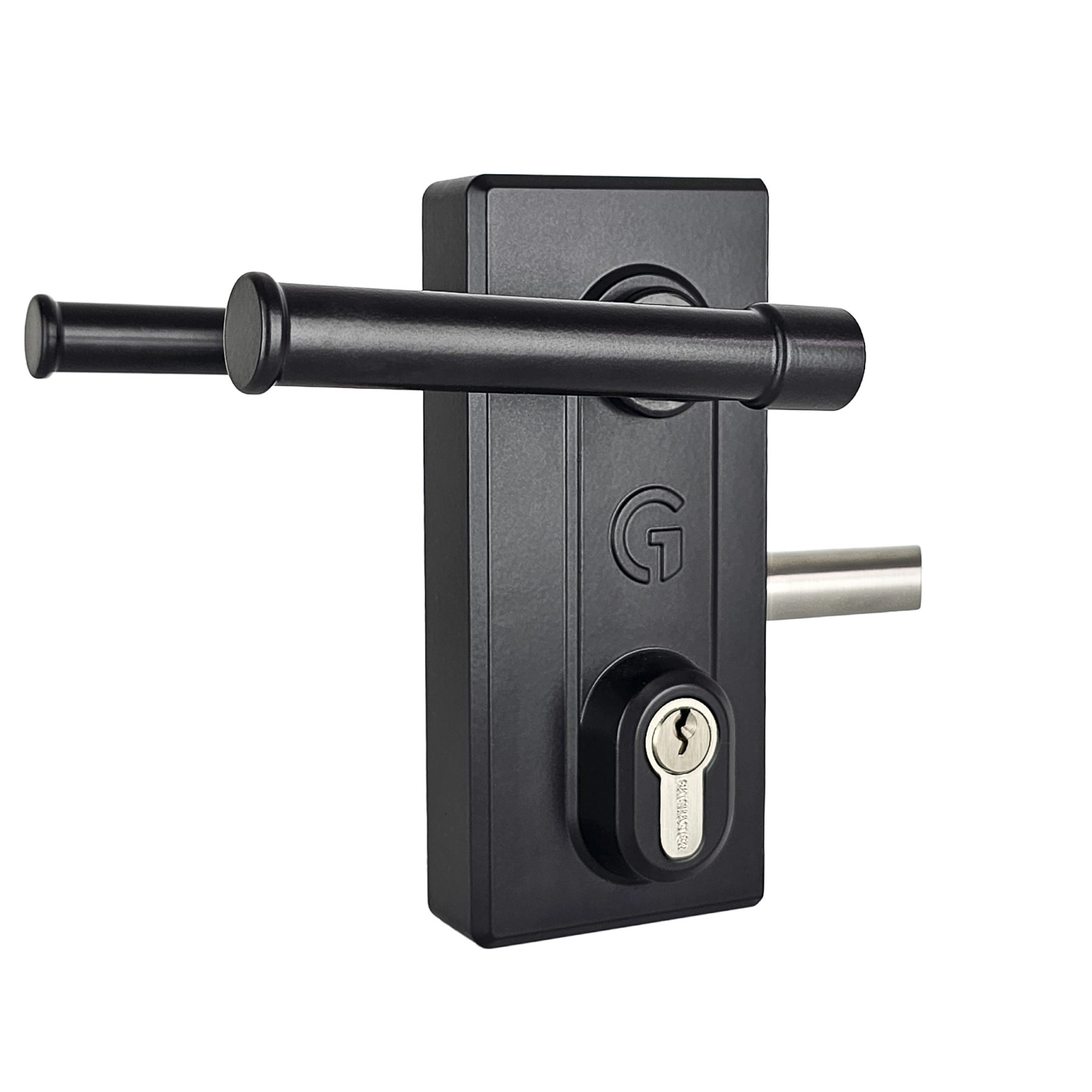 keyed gate lock with handle