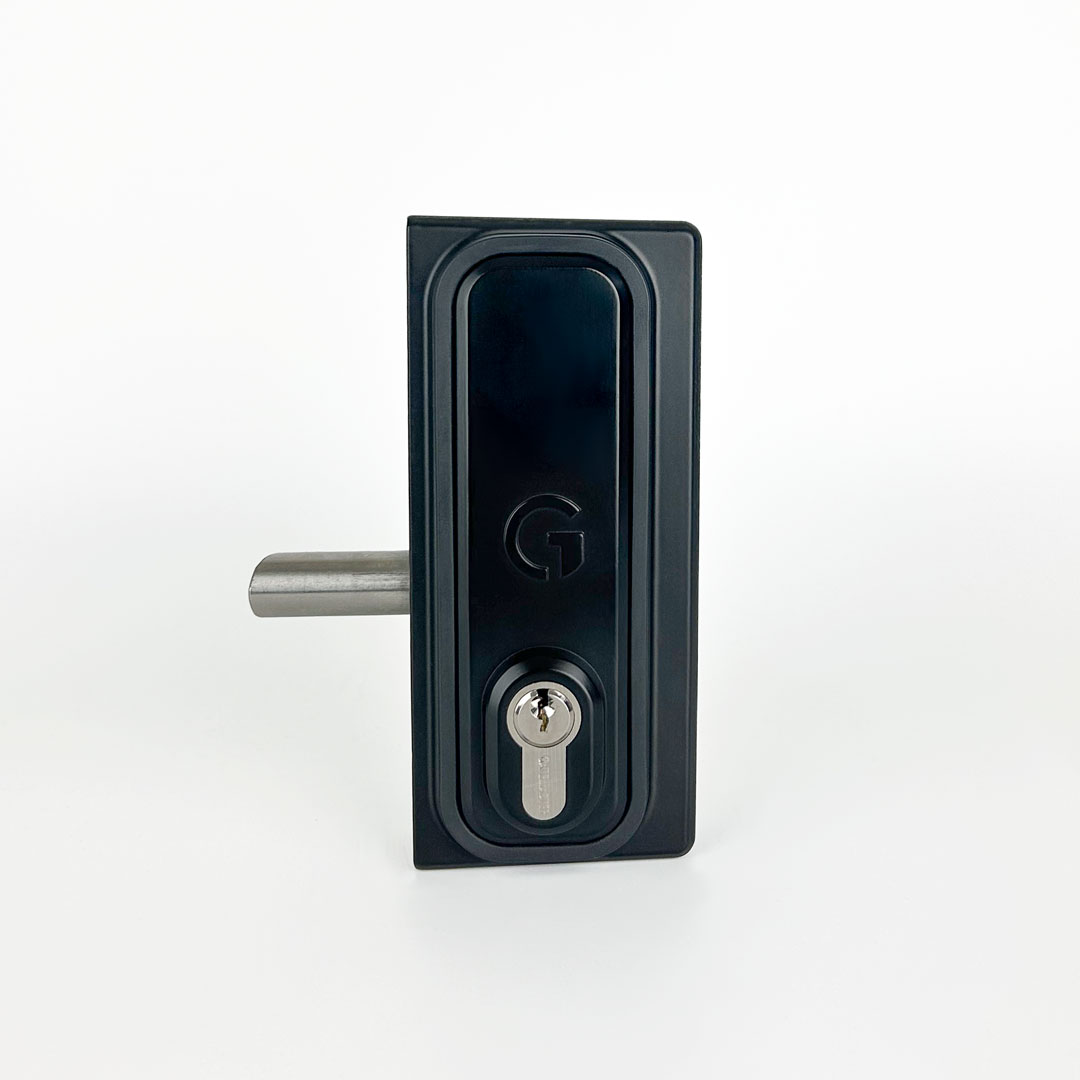 black keyed quick exit lock from the front