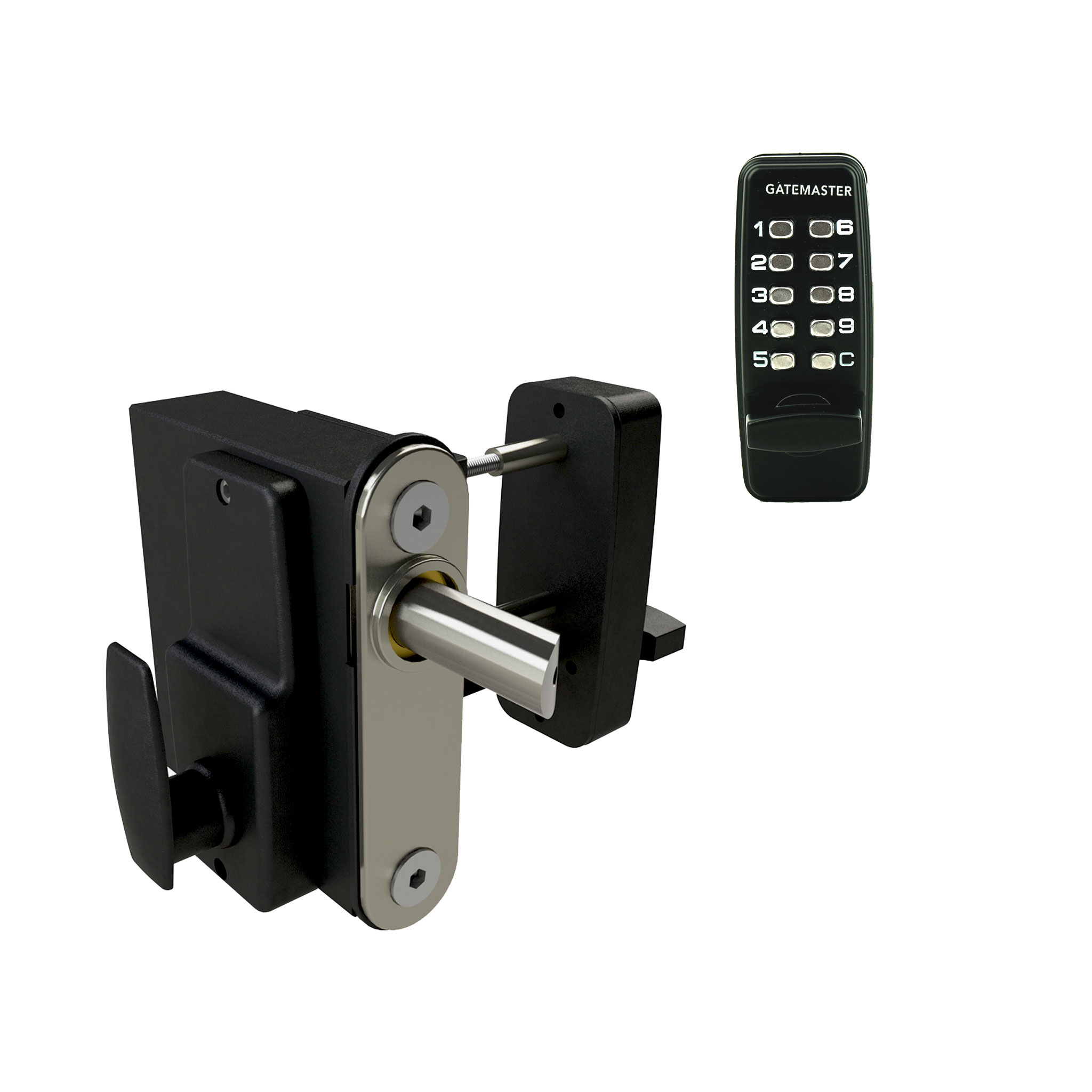 front and back view keypad lock