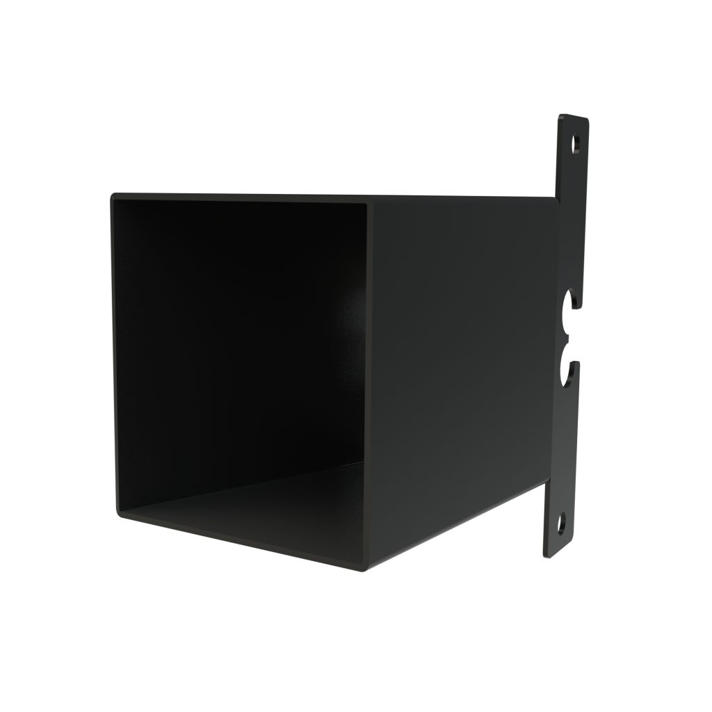 black protective gate shroud on white background