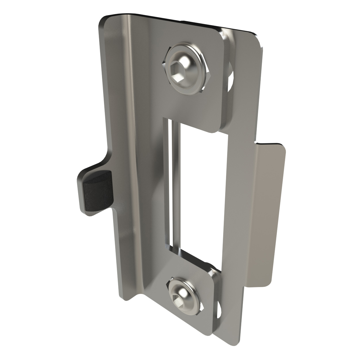 Keep for mortice hook lock with rubber stop