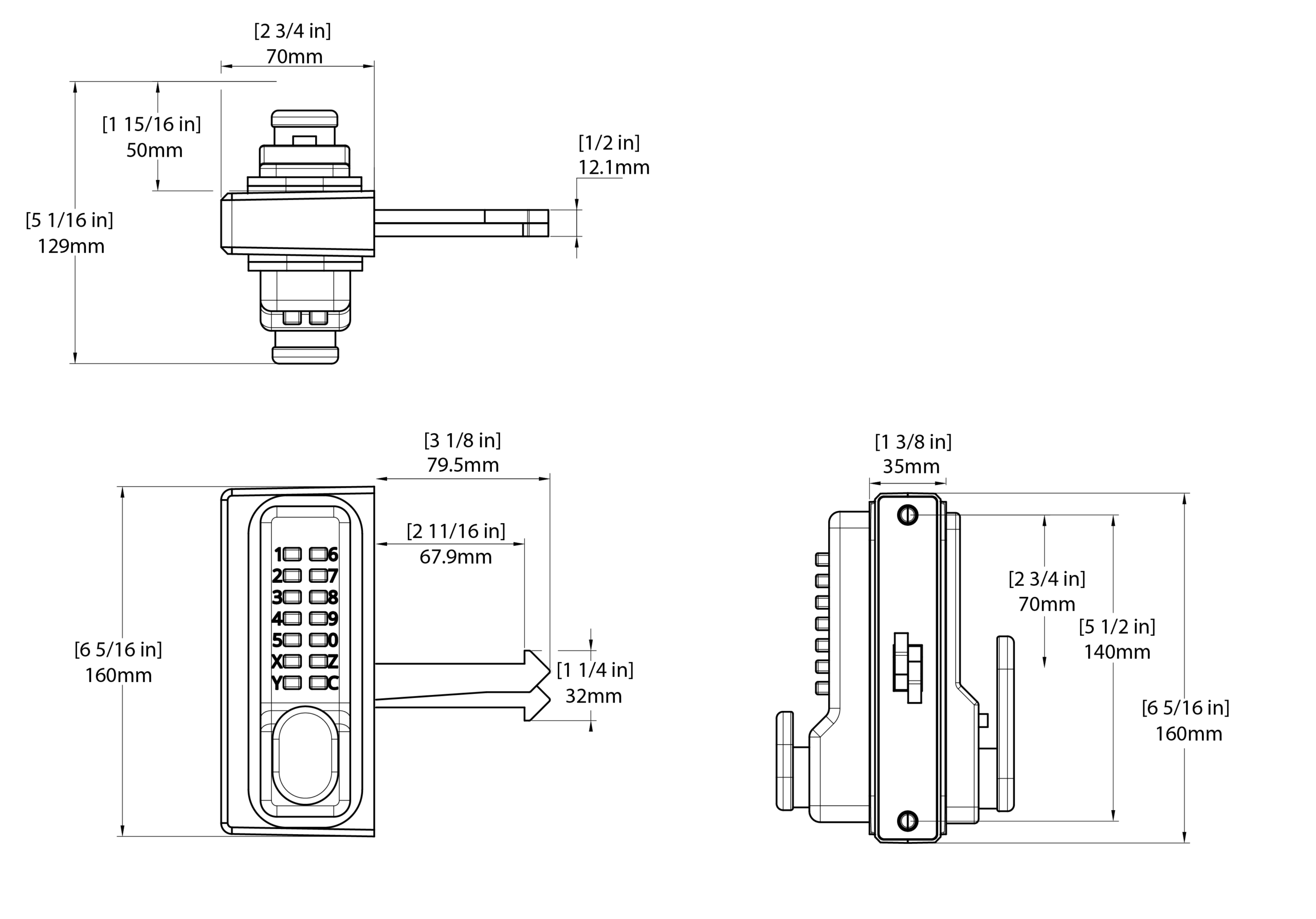 product dimension drawing