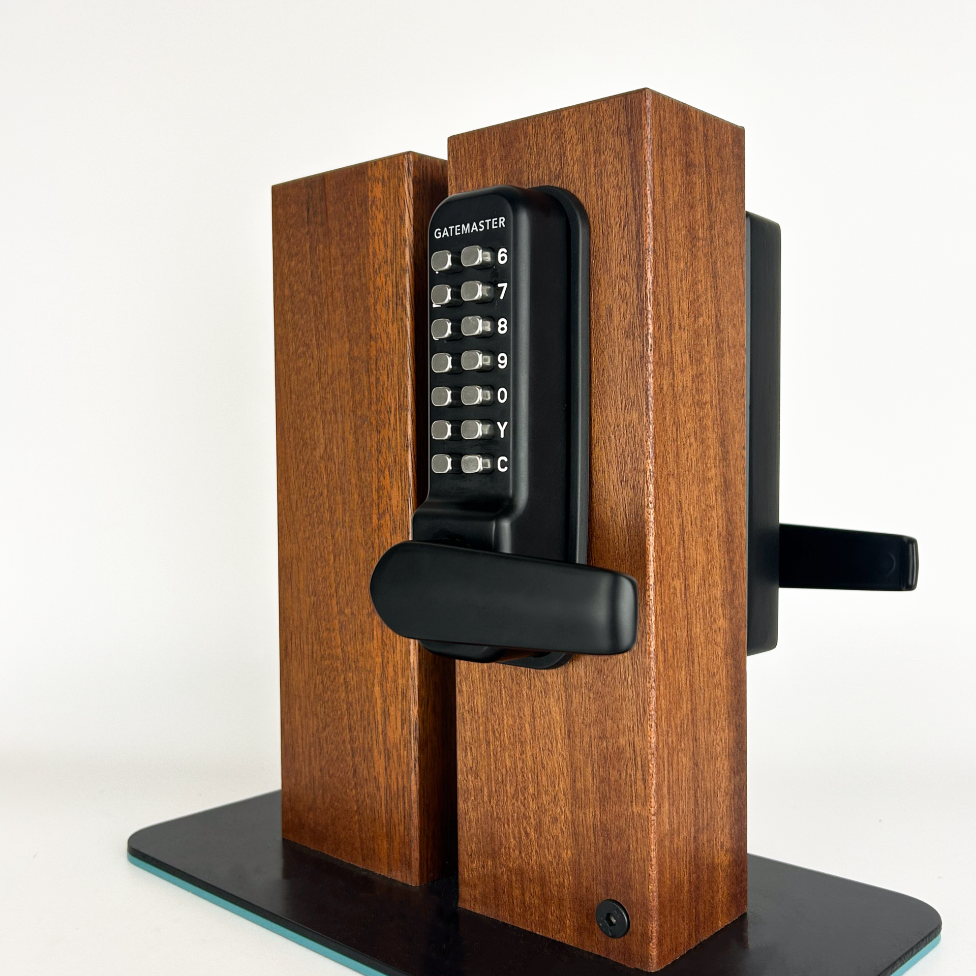 single sided keypad wooden gate lock on wooden gate rapid reset