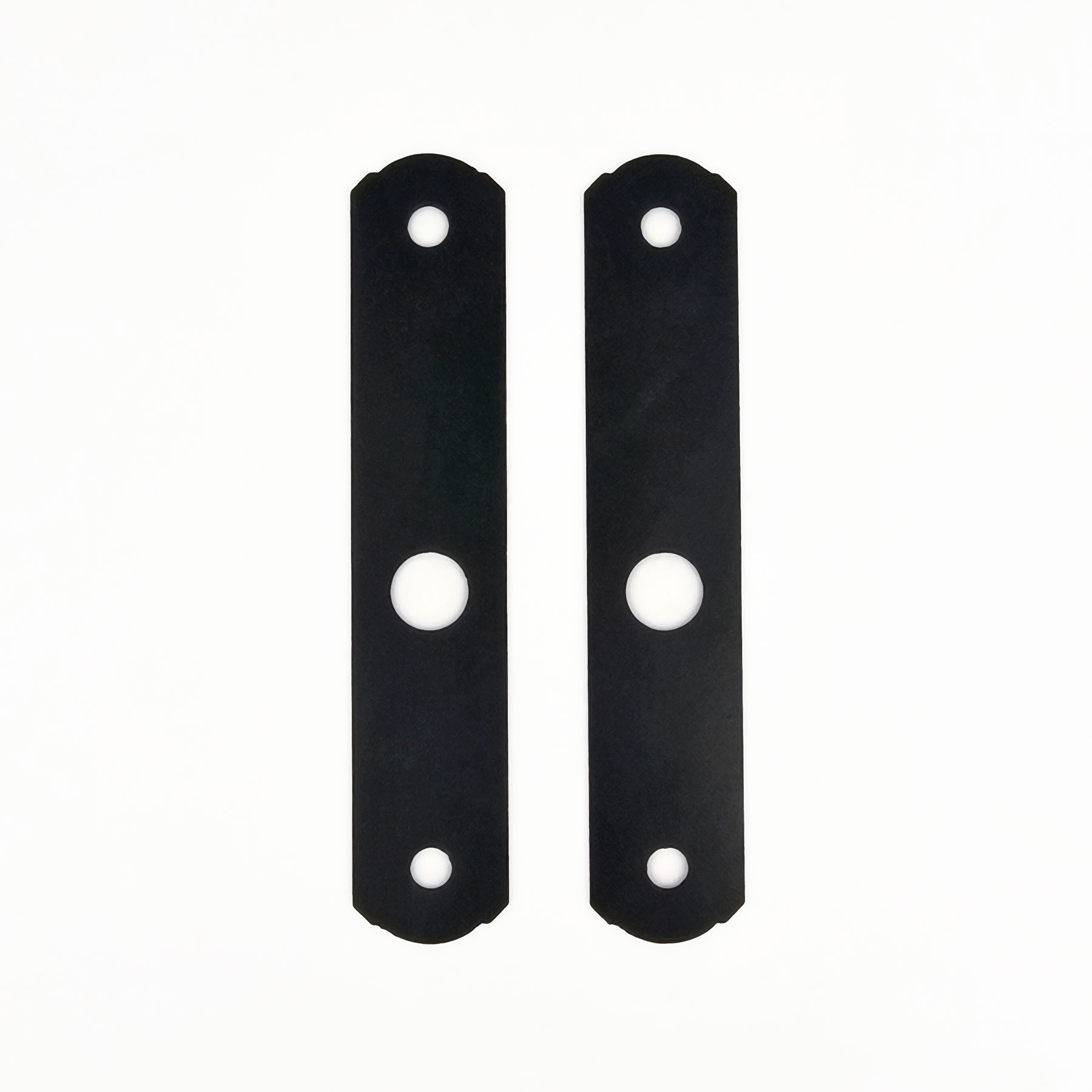 set of two rubber isolation plates for a gate lock