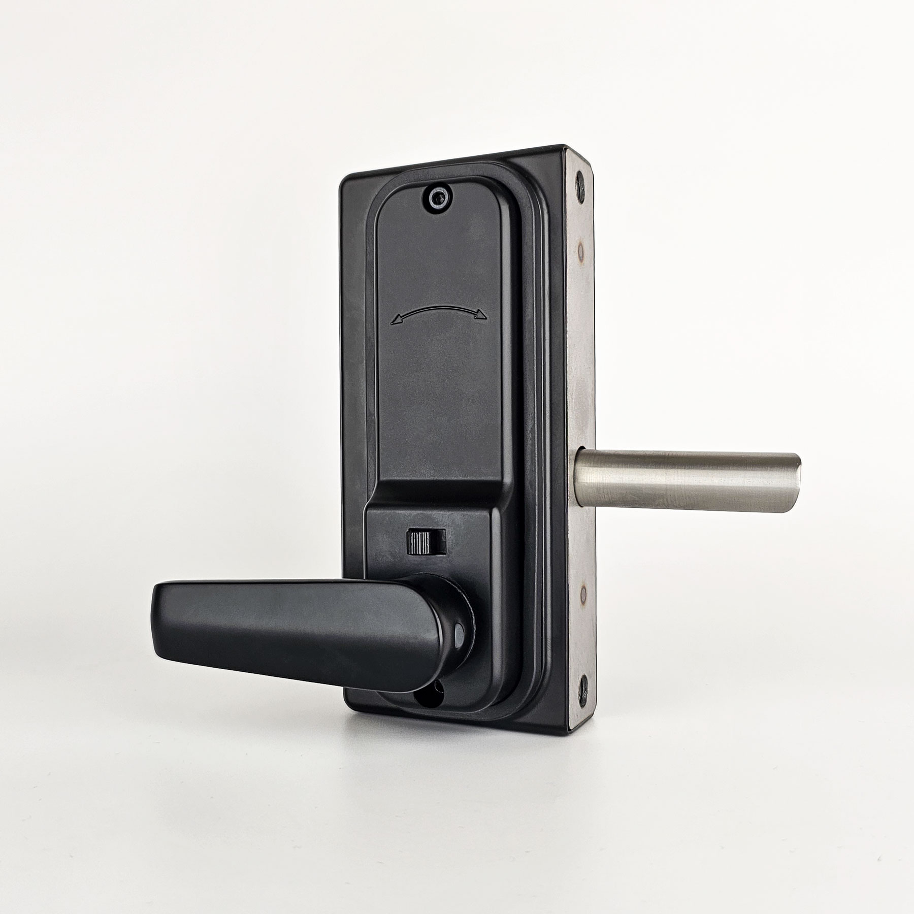 black gate lock with handle