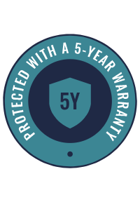 5 year warranty badge