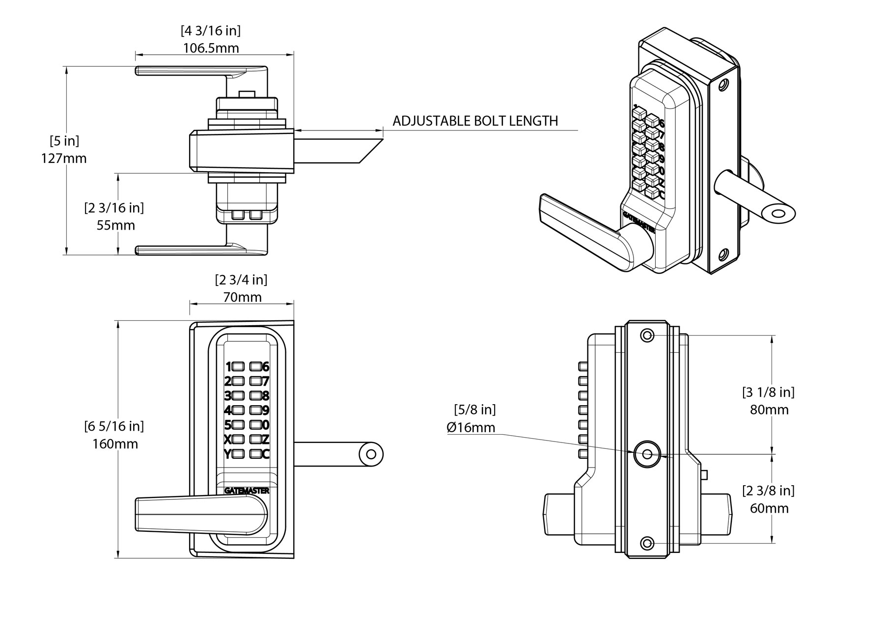 product dimension drawing