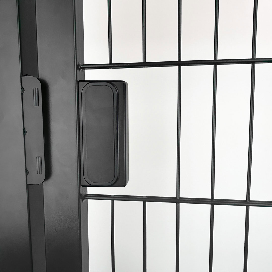 no access gate lock on black gate