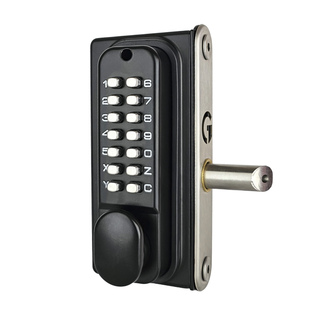 black keypad double-sided gate lock 
