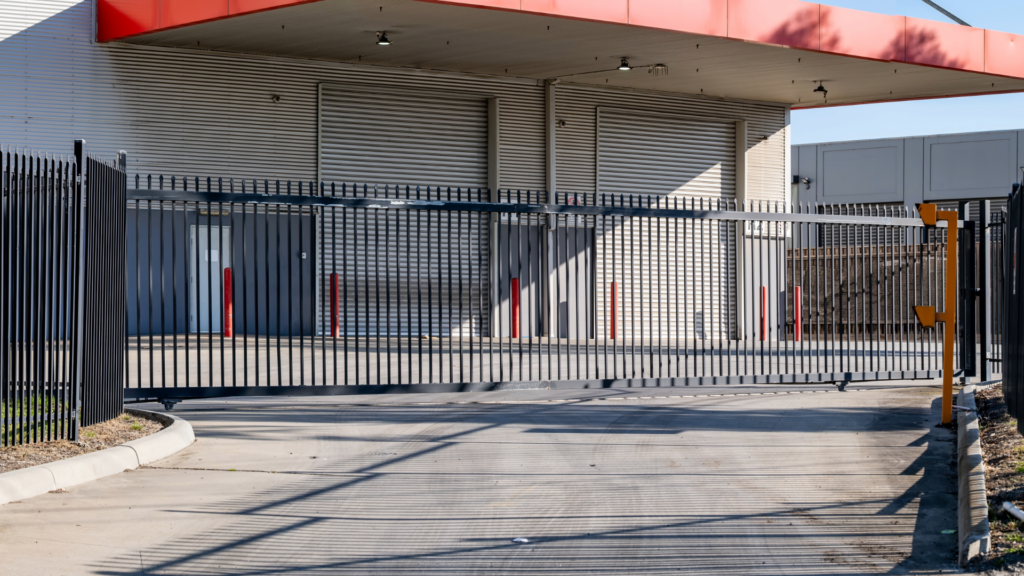security gate and fence in natural setting