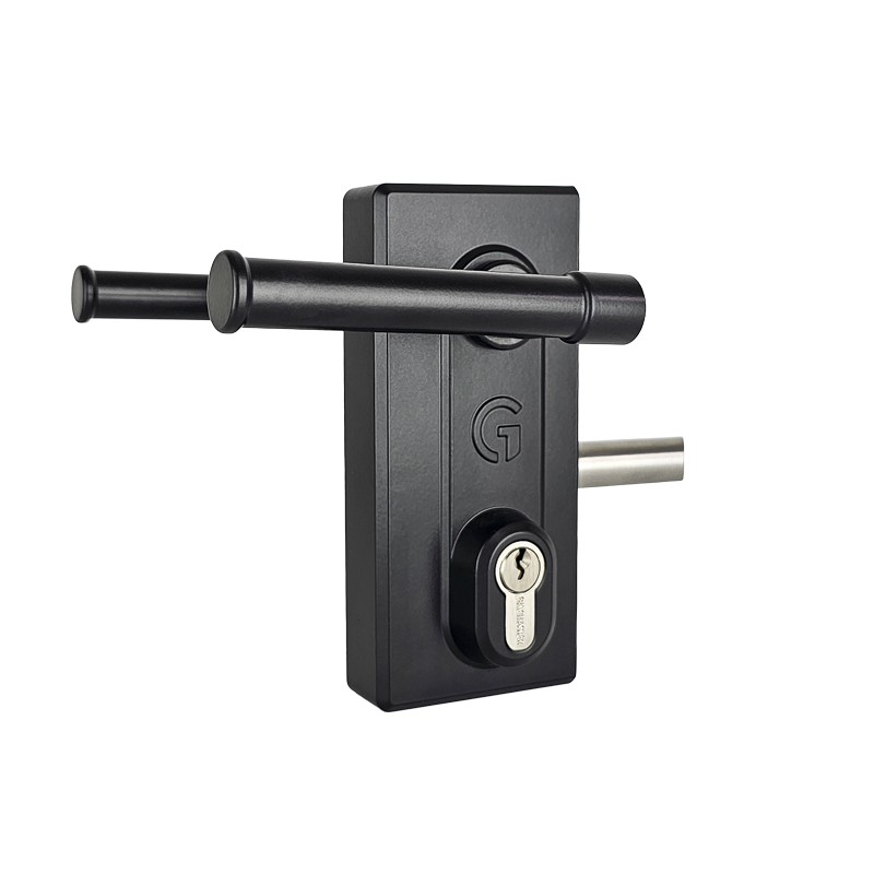 Keyed gate lock with handle